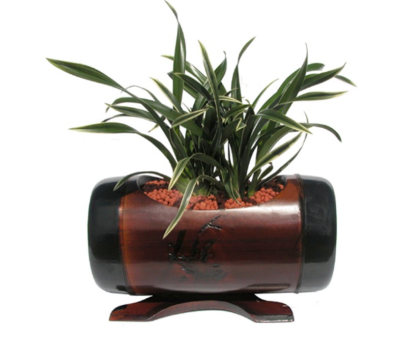 환희 대나무옻칠화분(대나무아트)