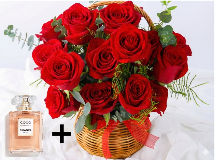 샤넬코코마드모아젤 50ml 과 꽃바구니