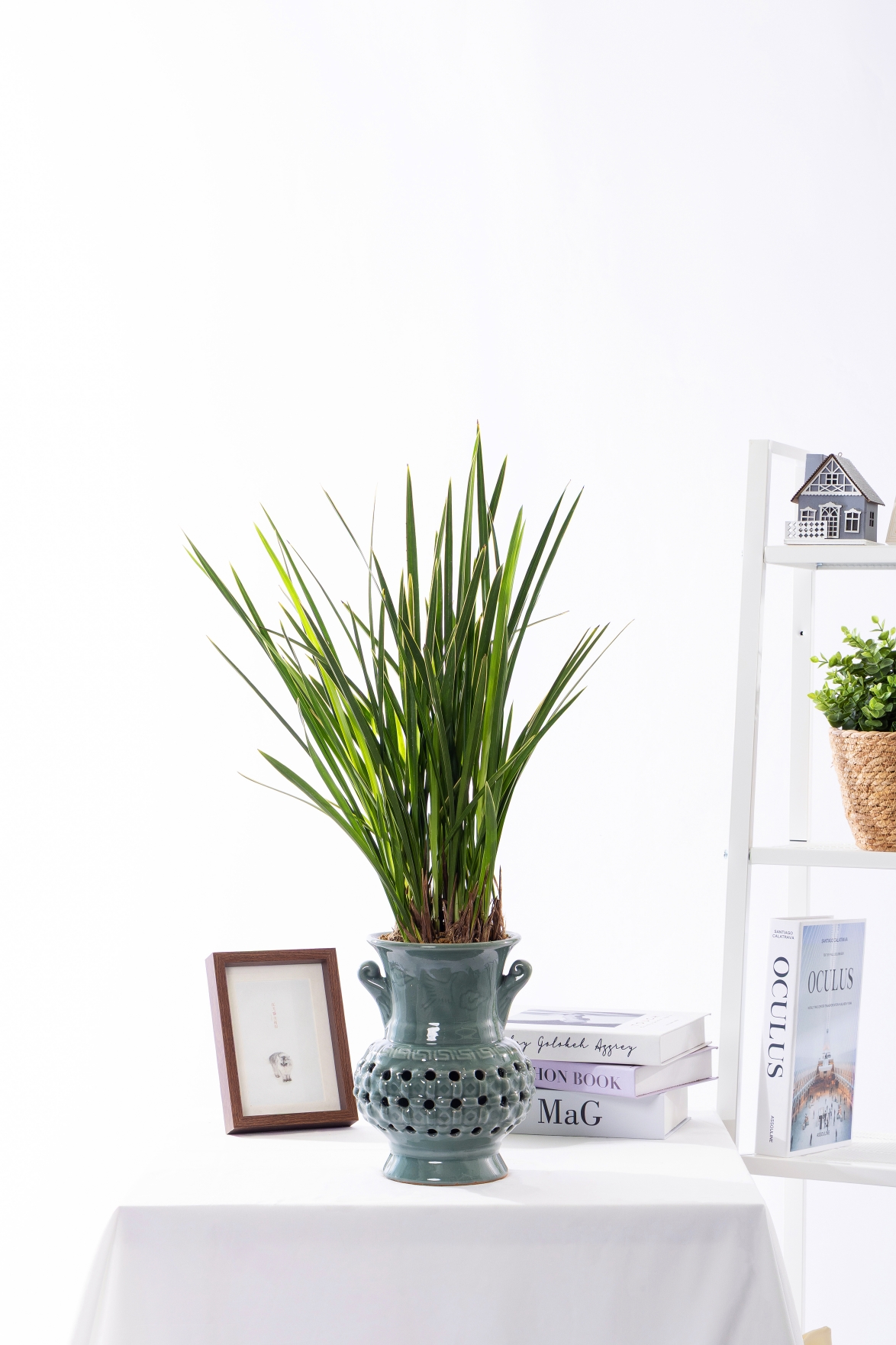 금침 청자투각분