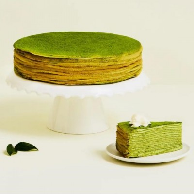 제주 녹차 크레이프 케이크